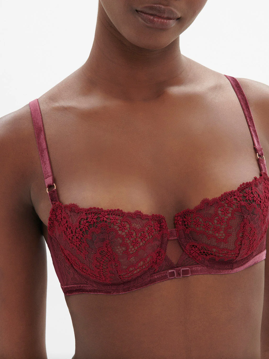 Half cup bra - Spinel Red - Image 3