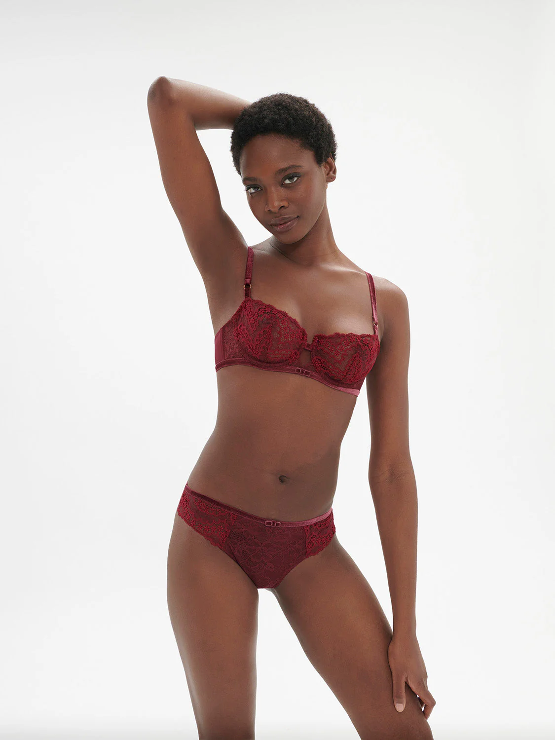 Half cup bra - Spinel Red - Image 5
