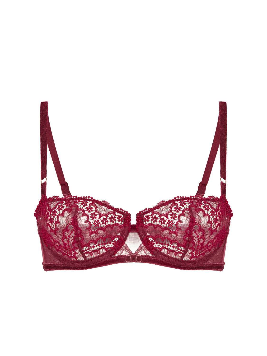 Half cup bra - Spinel Red - Image 6