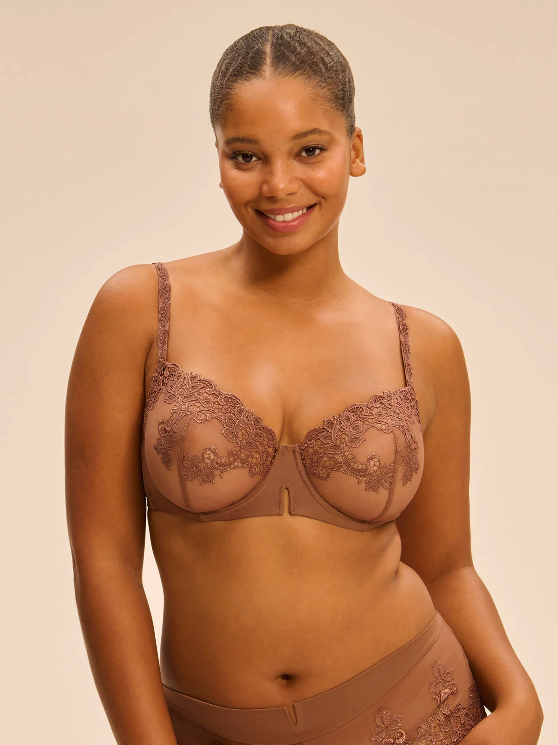Half cup bra - Tender Brown - Image 7