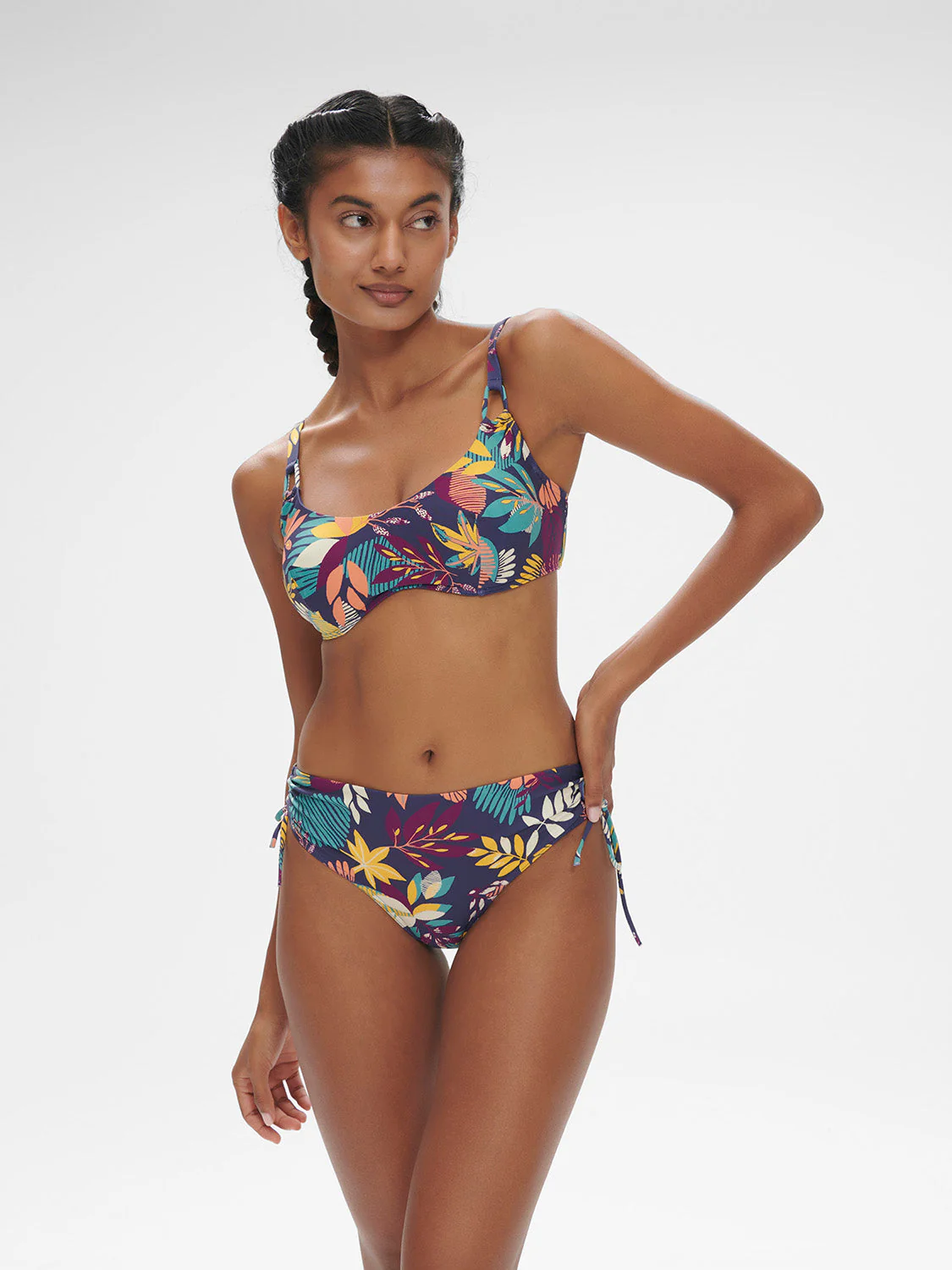 High-waist bikini brief - Seaside Blue Print - Image 3