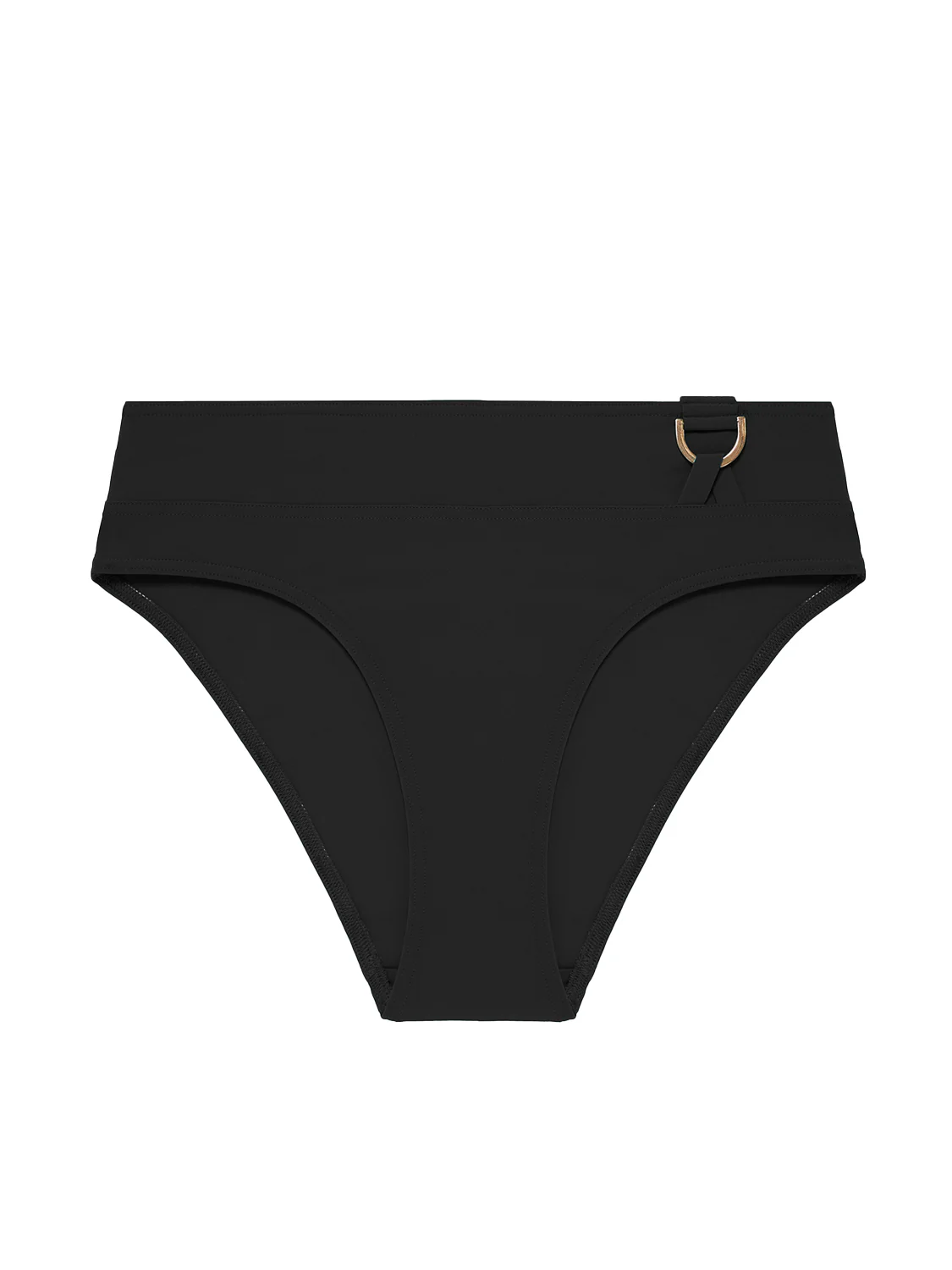 High-waist bikini brief - Black - Image 12