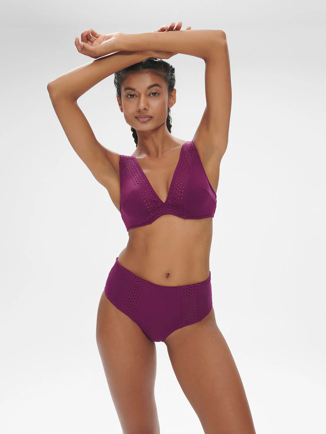 High-waist bikini brief - Blackberry - Image 3