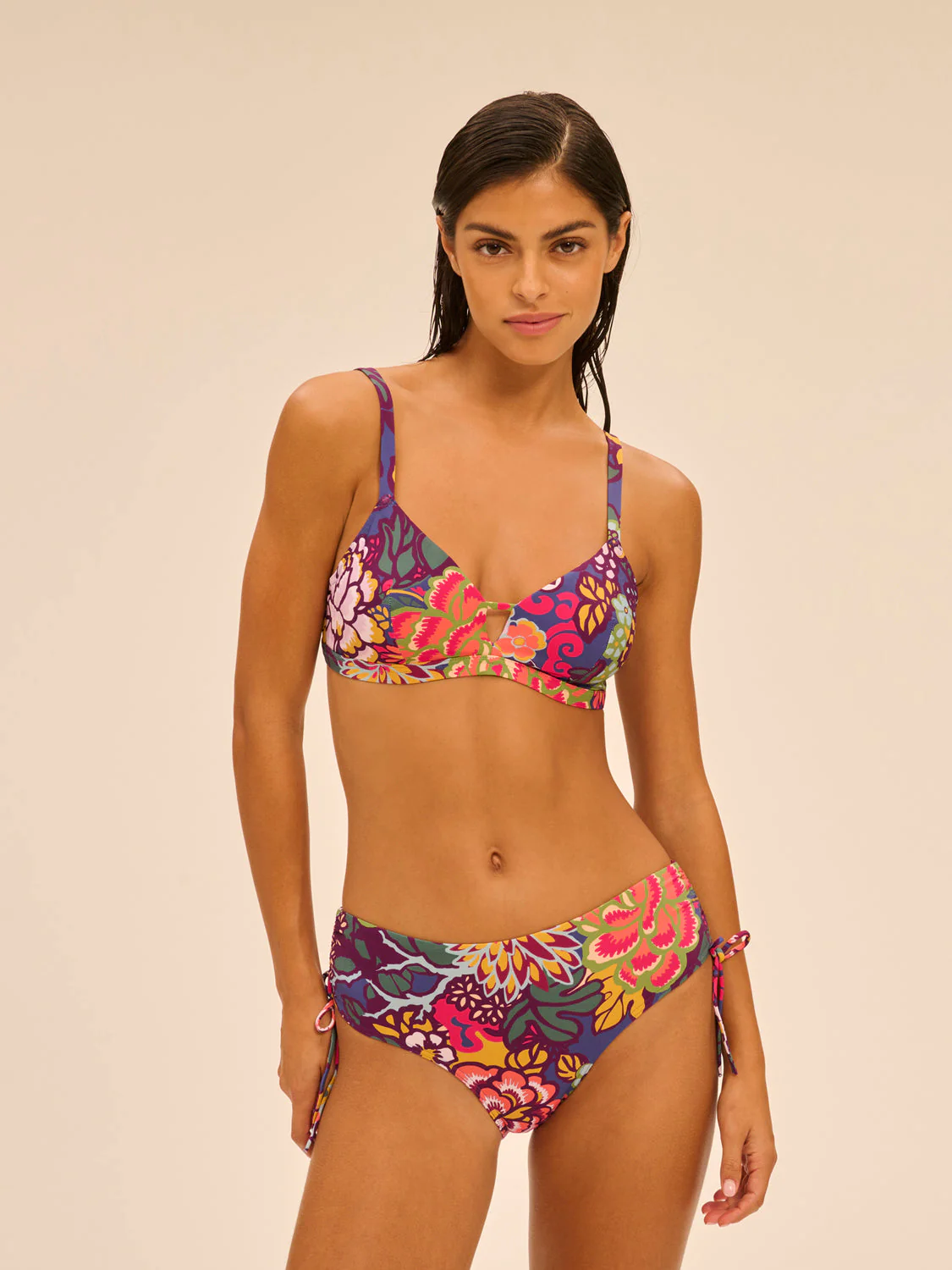 High-waist bikini brief - Bloom Print - Image 4