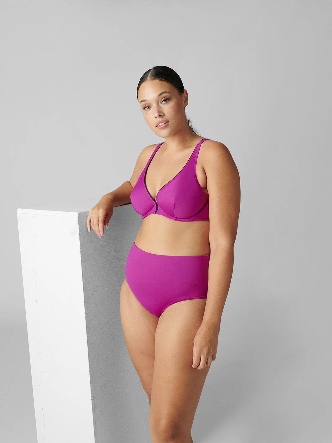 High-waist bikini brief - Bougainvillea - Image 8