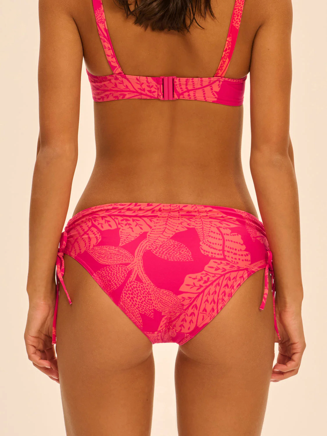 High-waist bikini brief - Bright Rose Print - Image 2