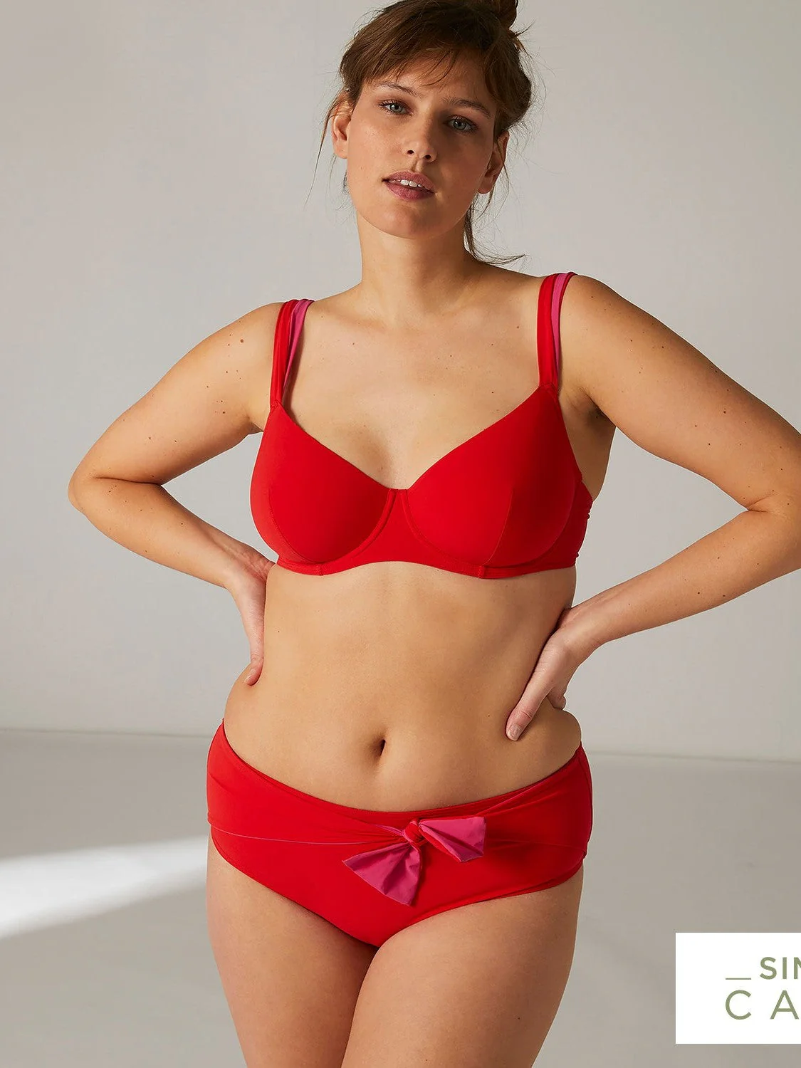 High-waist bikini brief - Cherry - Image 5