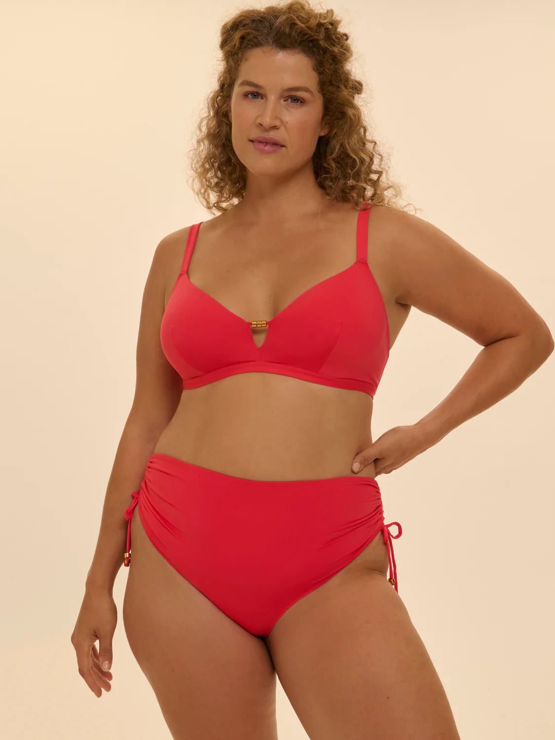 High-waist bikini brief - Flamingo - Image 10