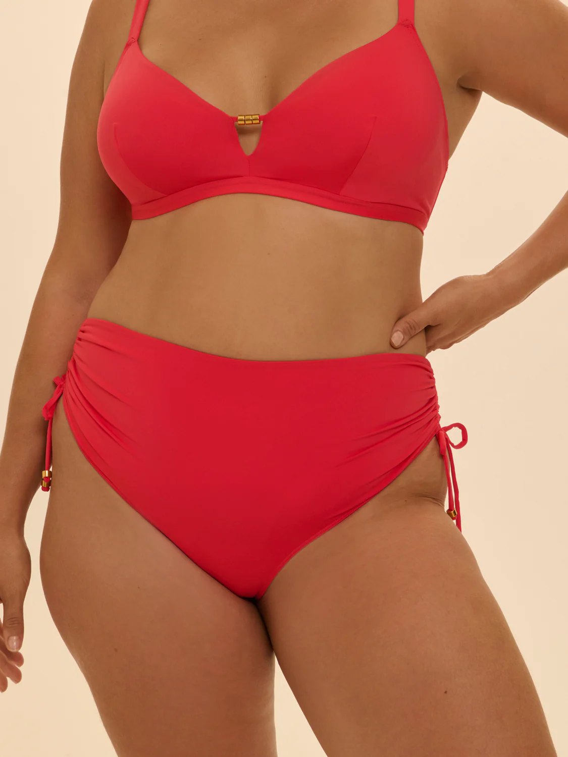 High-waist bikini brief - Flamingo - Image 7