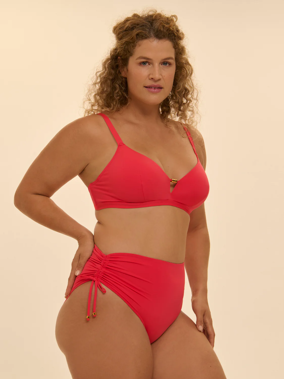 High-waist bikini brief - Flamingo - Image 9