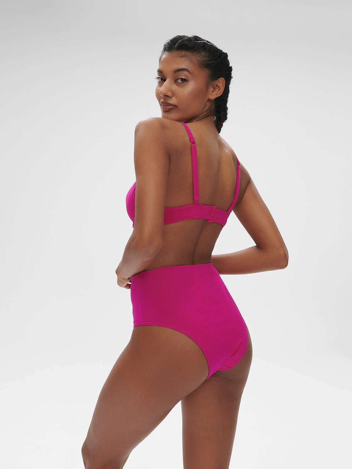 High-waist bikini brief - Hibiscus Pink - Image 5