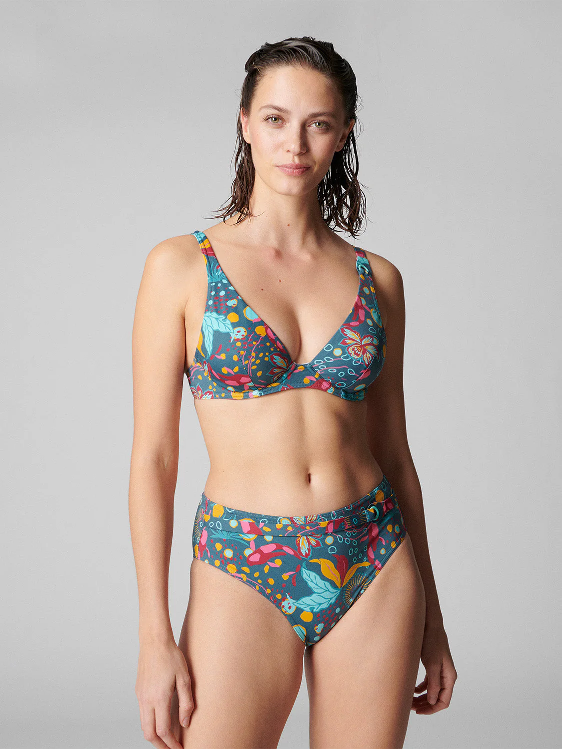 High-waist bikini brief - Lagoon Green - Image 4