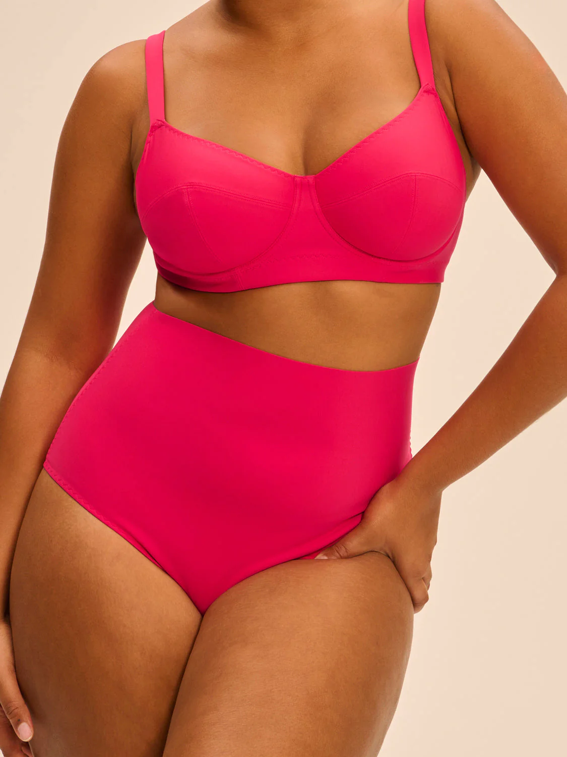 High-waist bikini brief - Lipstick - Image 6