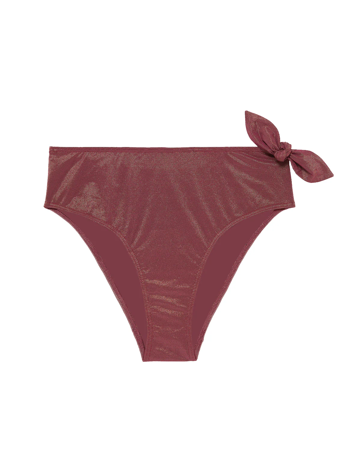 High-waist bikini brief - Lurex Dark Purple - Image 11