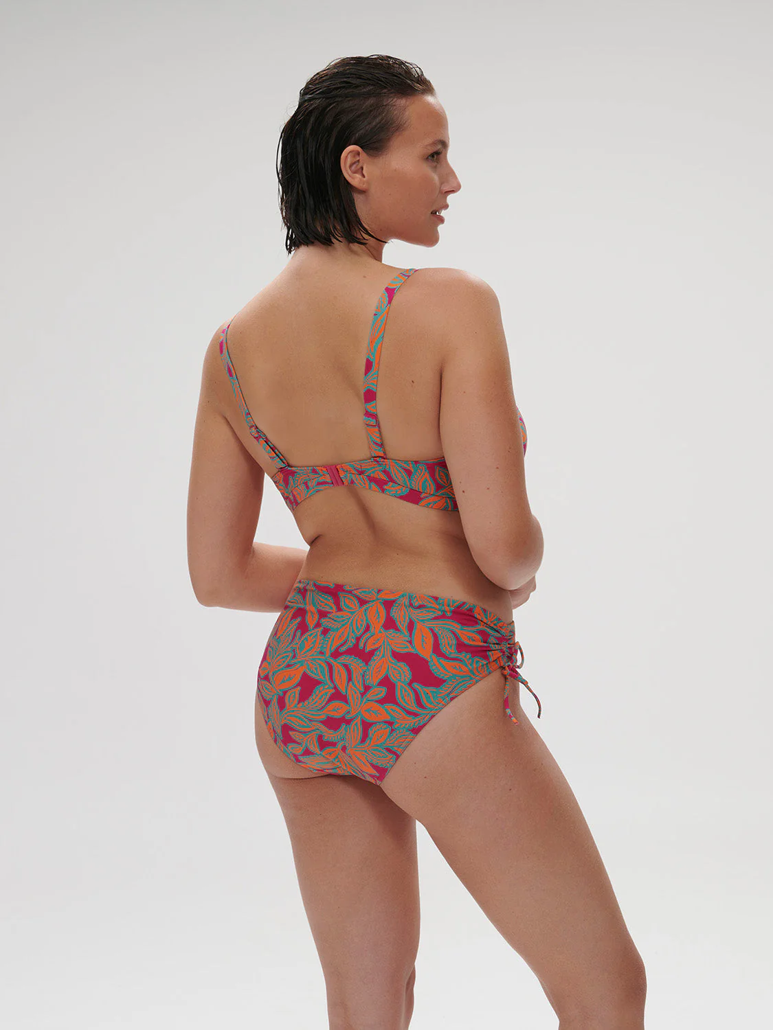 High-waist bikini brief - Menara Pink Print - Image 10
