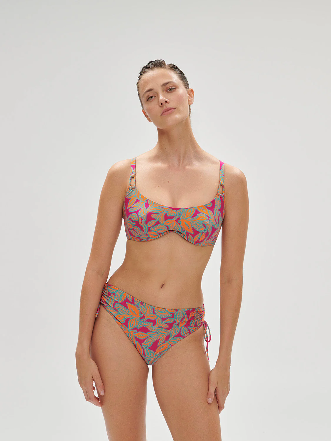 High-waist bikini brief - Menara Pink Print - Image 4
