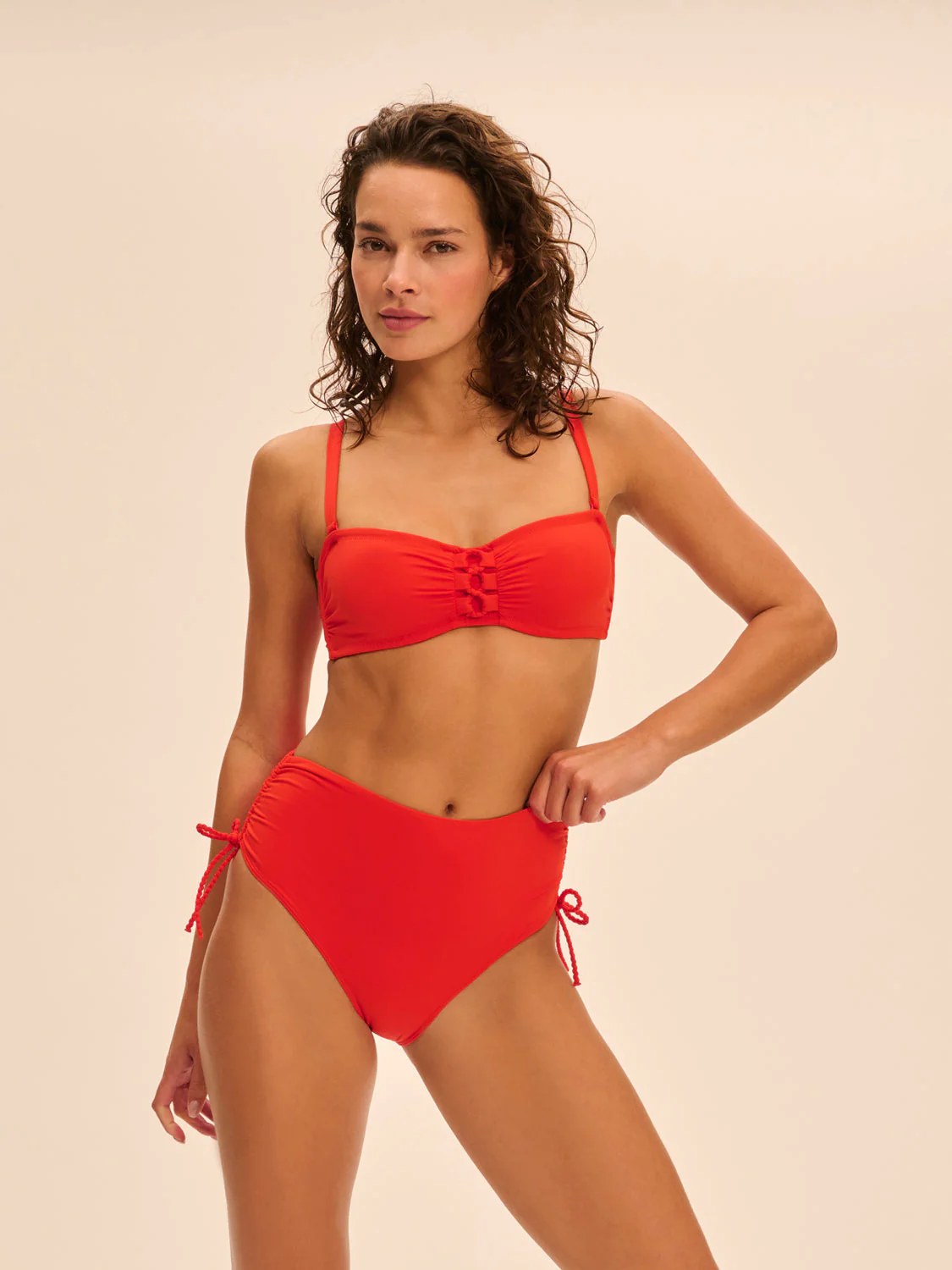 High-waist bikini brief - Pomegranate - Image 3