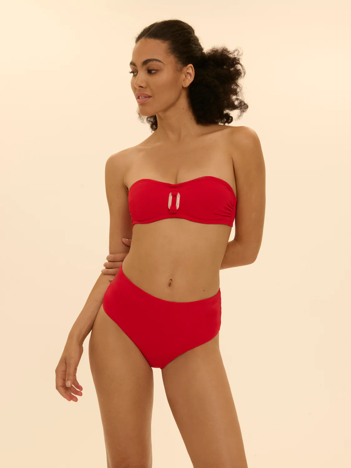 High-waist bikini brief - Scarlet - Image 3