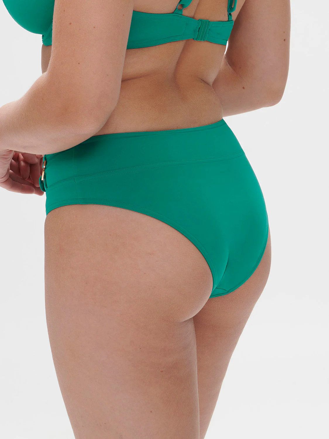 High-waist bikini brief - Waterfall Green - Image 7