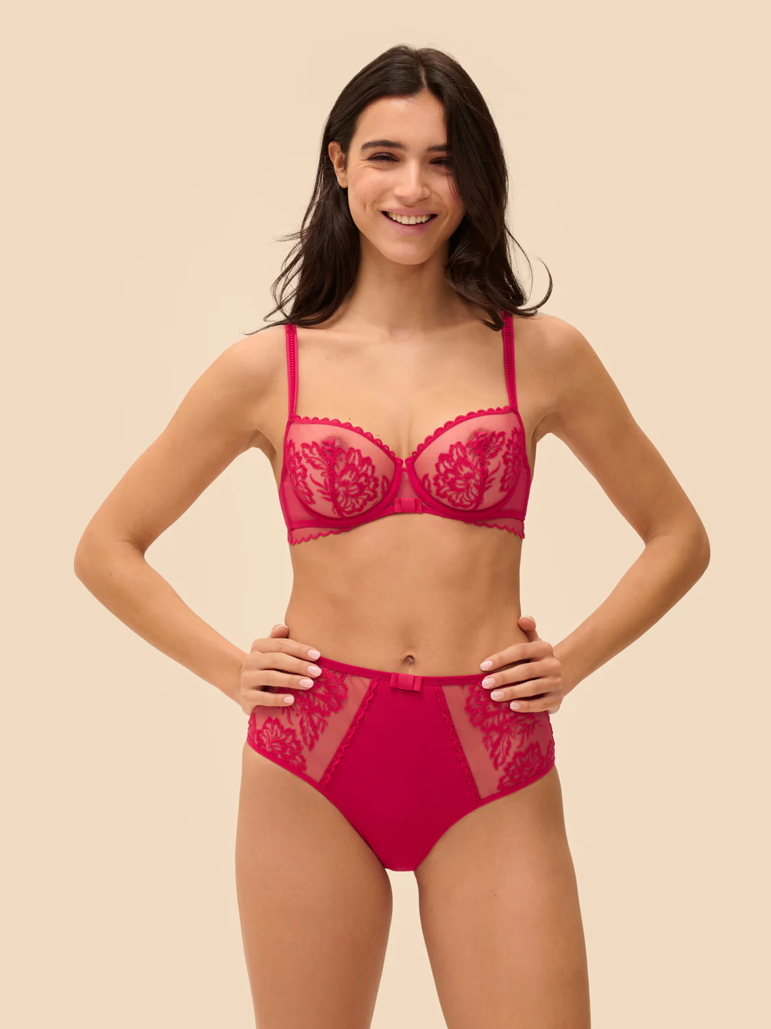 High-waist brief - Cranberry - Image 3