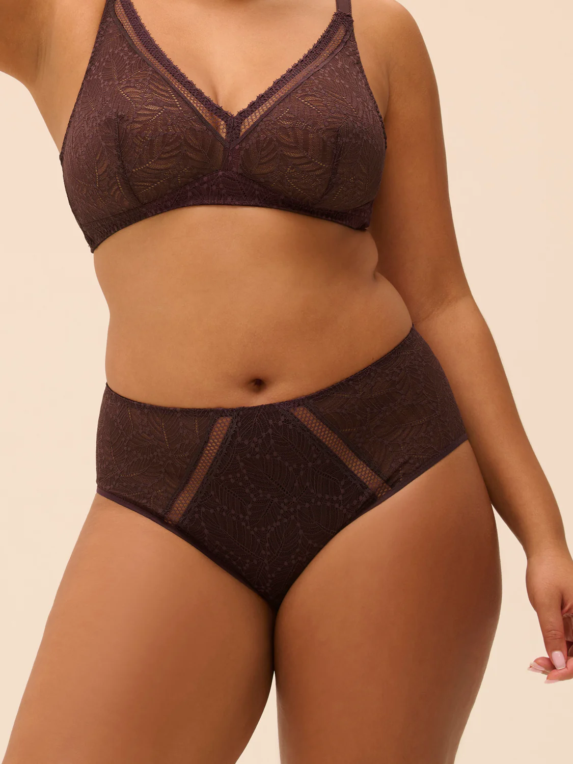 High-waist brief - Dark Brown - Image 6