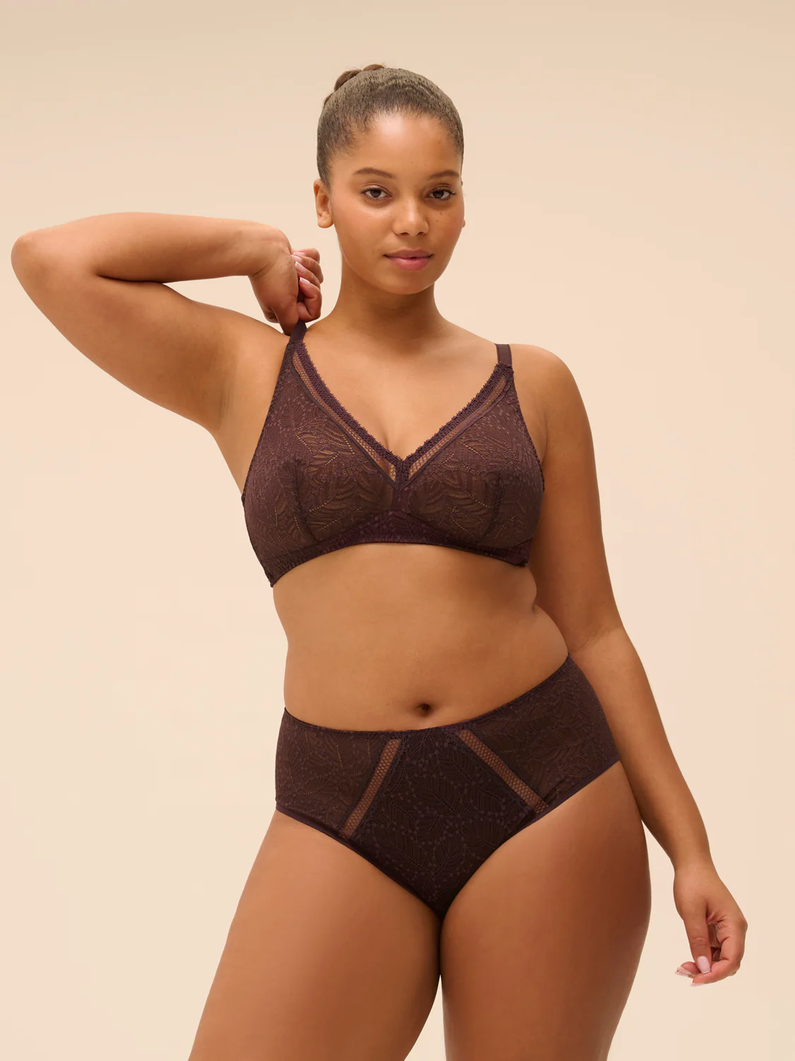 High-waist brief - Dark Brown - Image 9
