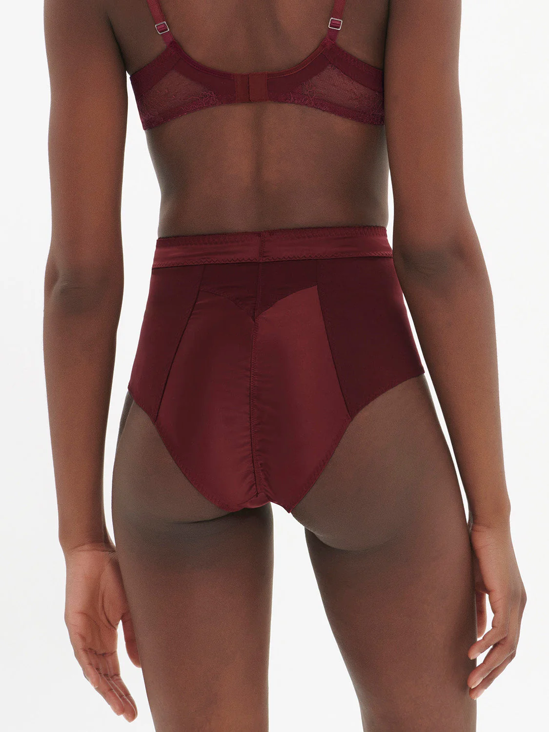 High-waist brief - Dark Red - Image 2