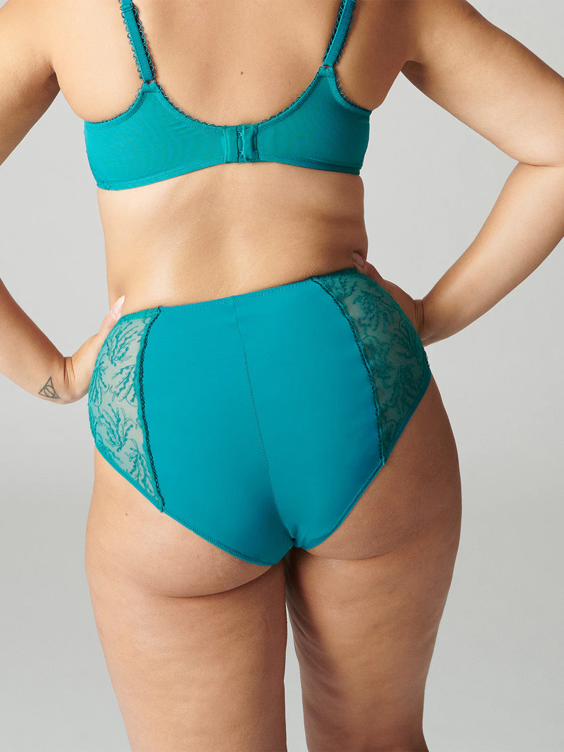 High-waist brief - Emerald green - Image 9