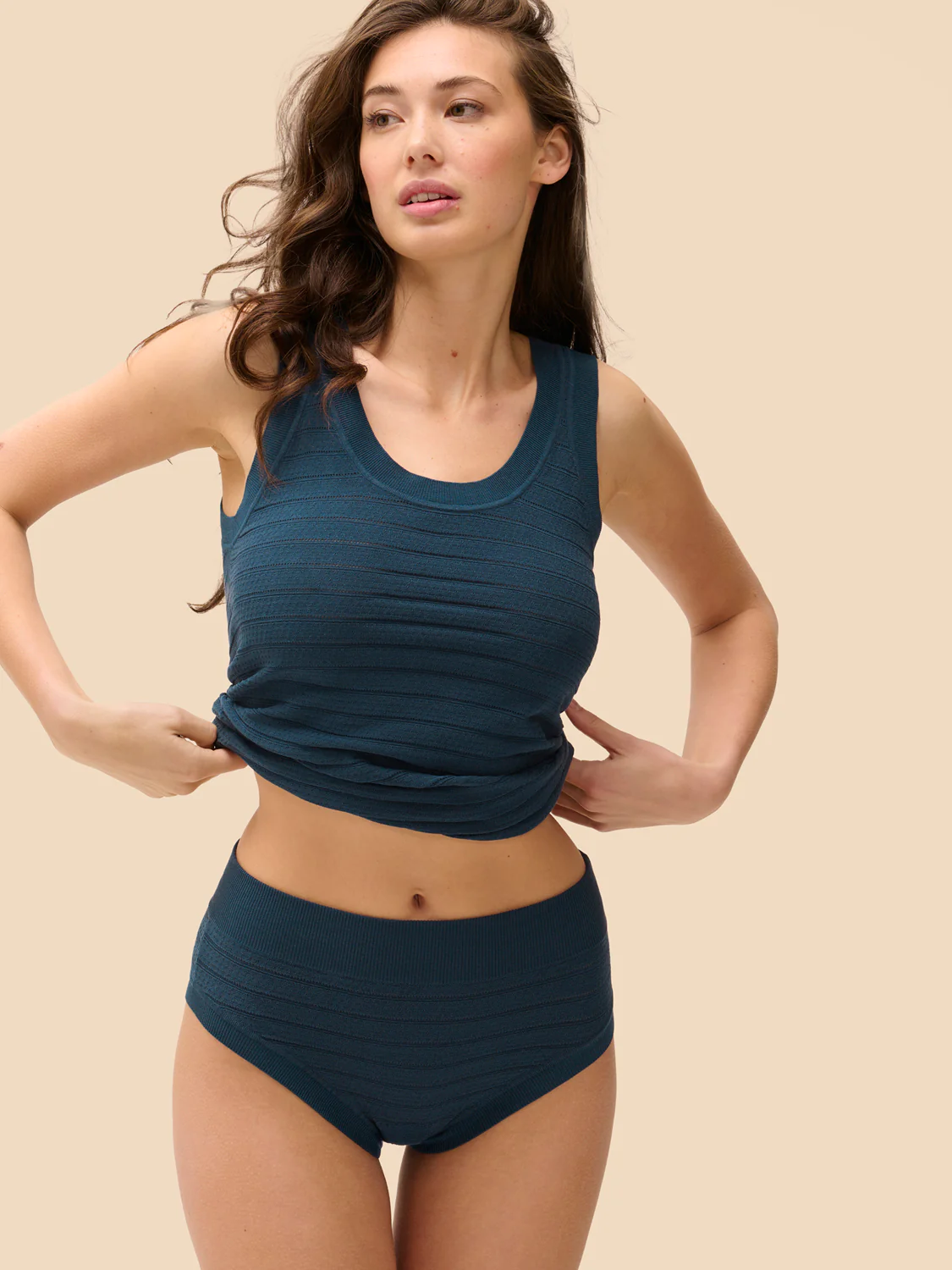 High-waist brief - Petrol blue - Image 6