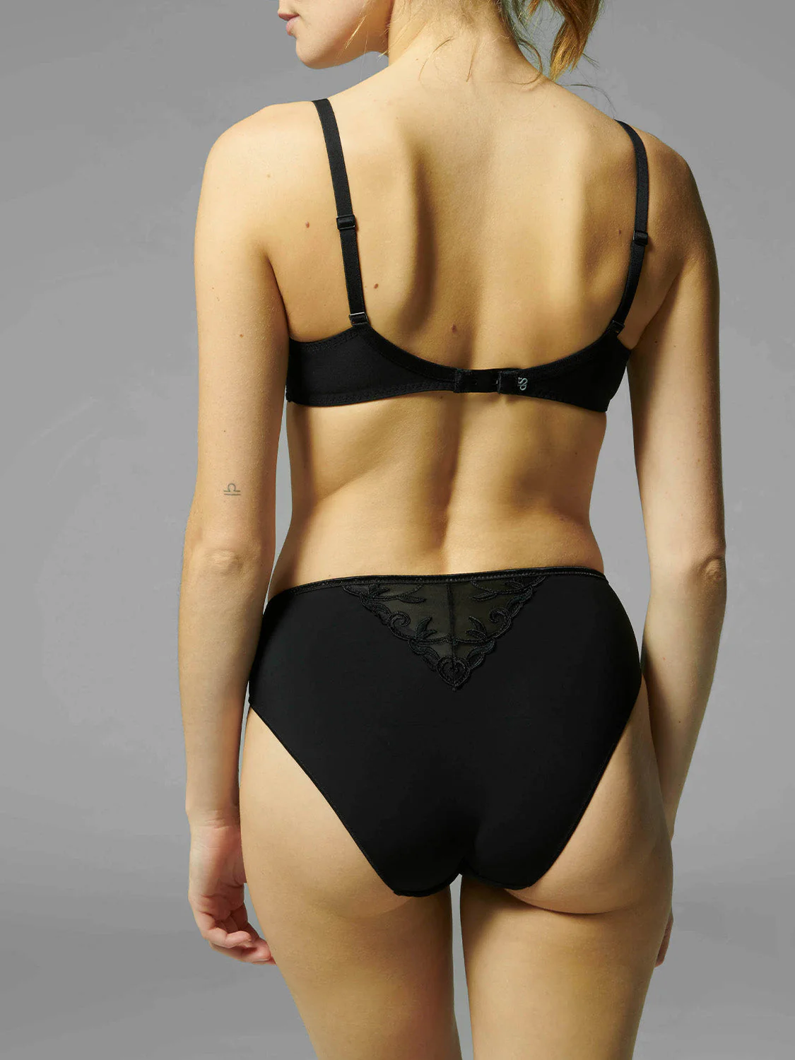 High waist cotton slip - Black - Image 4