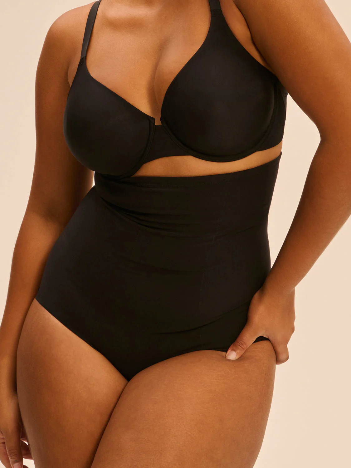 High waist shaper brief - Black - Image 6