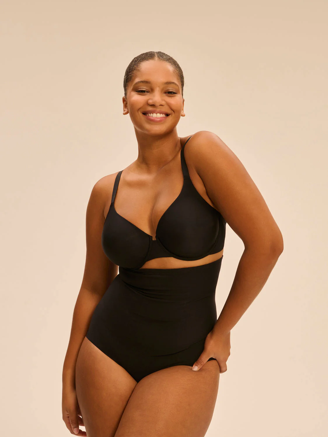 High waist shaper brief - Black - Image 9