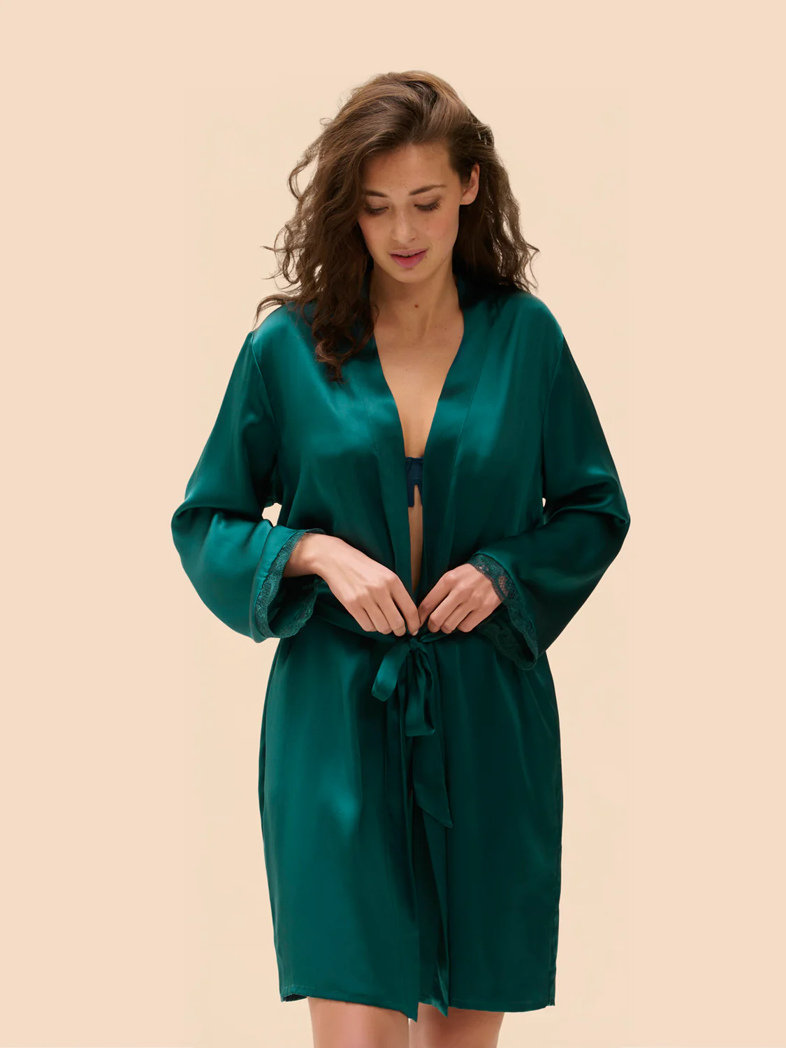 Kimono  - Emerald green - Image 4