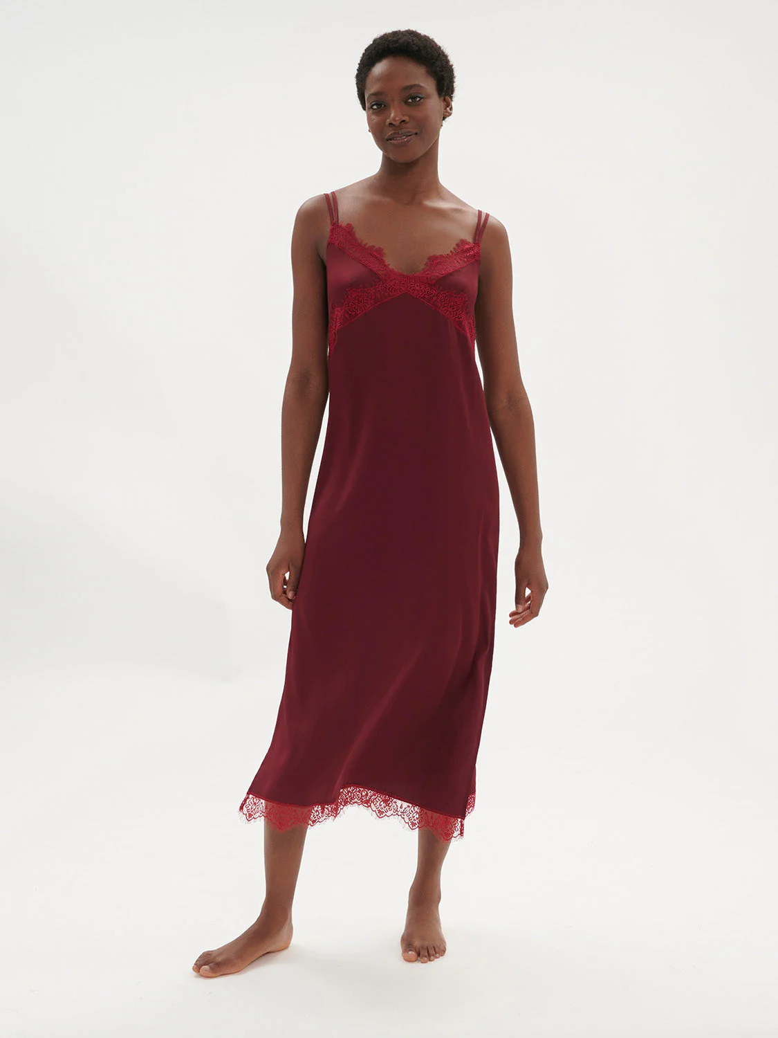 Long Nightdress - Spinel Red - Image 3