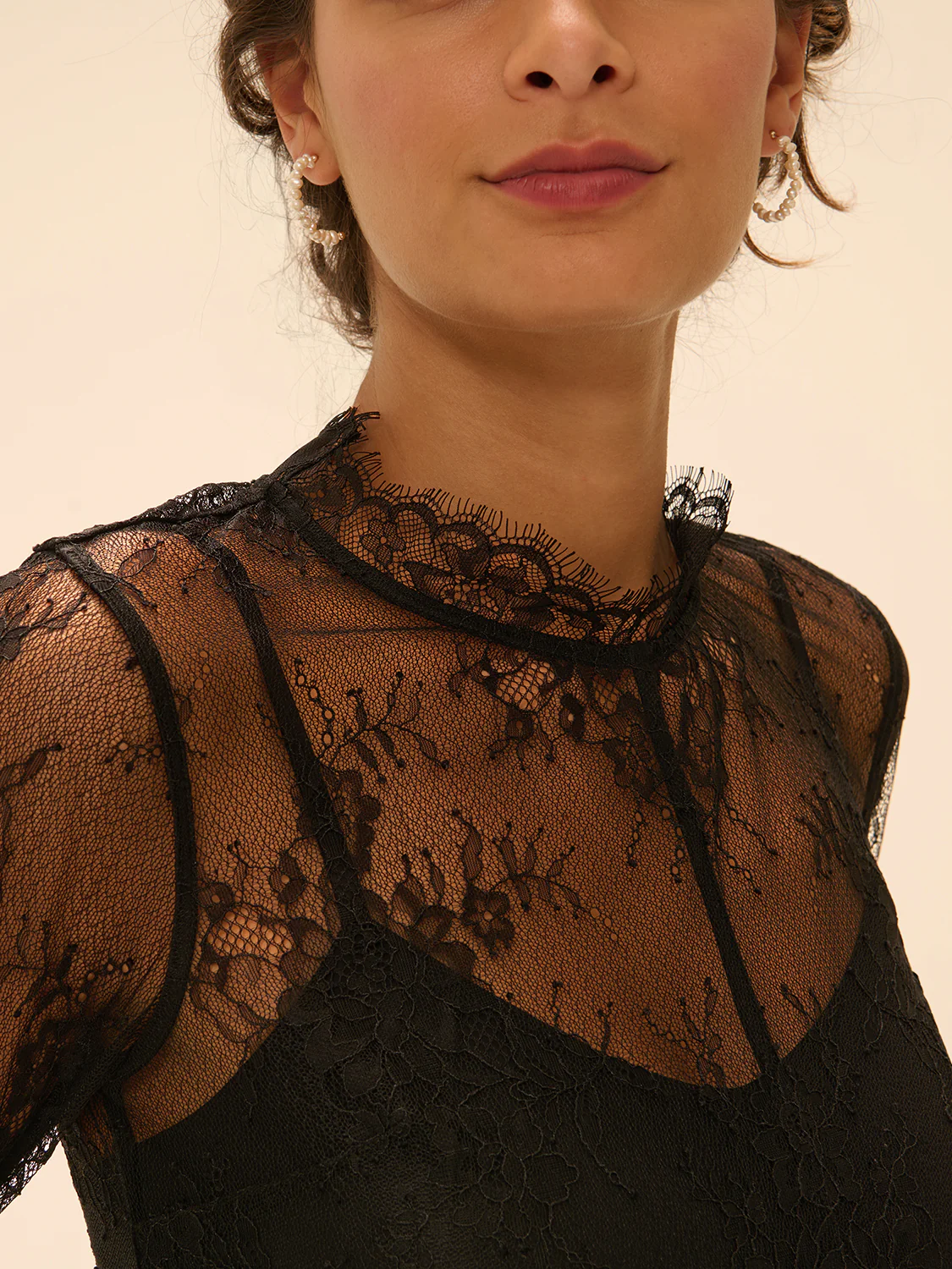 Long Sleeve Top - Black - Image 5