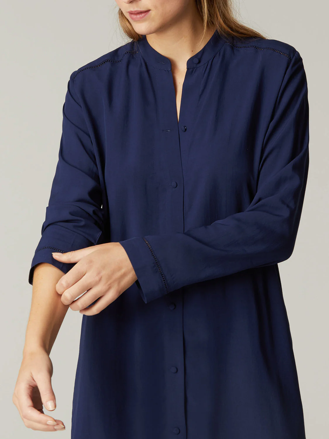 Long sleeved nightdress - Night Blue - Image 2