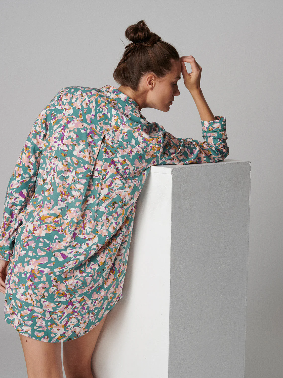 Long sleeved nightdress - Reef Print - Image 4