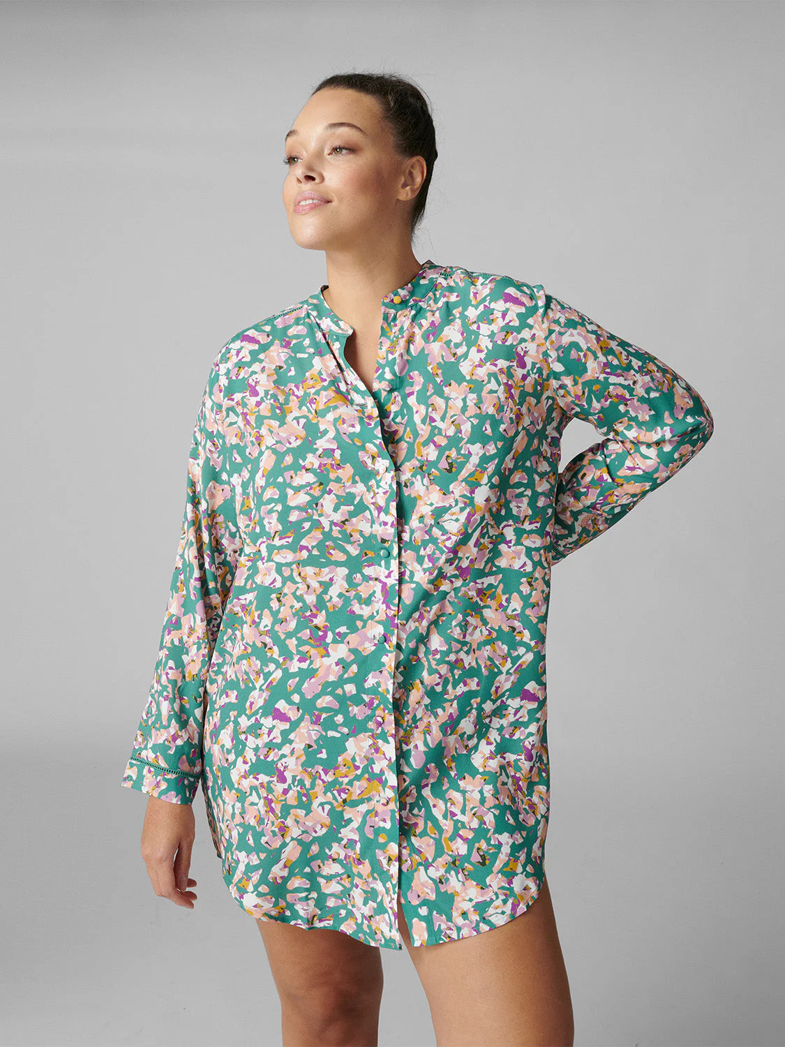 Long sleeved nightdress - Reef Print - Image 7
