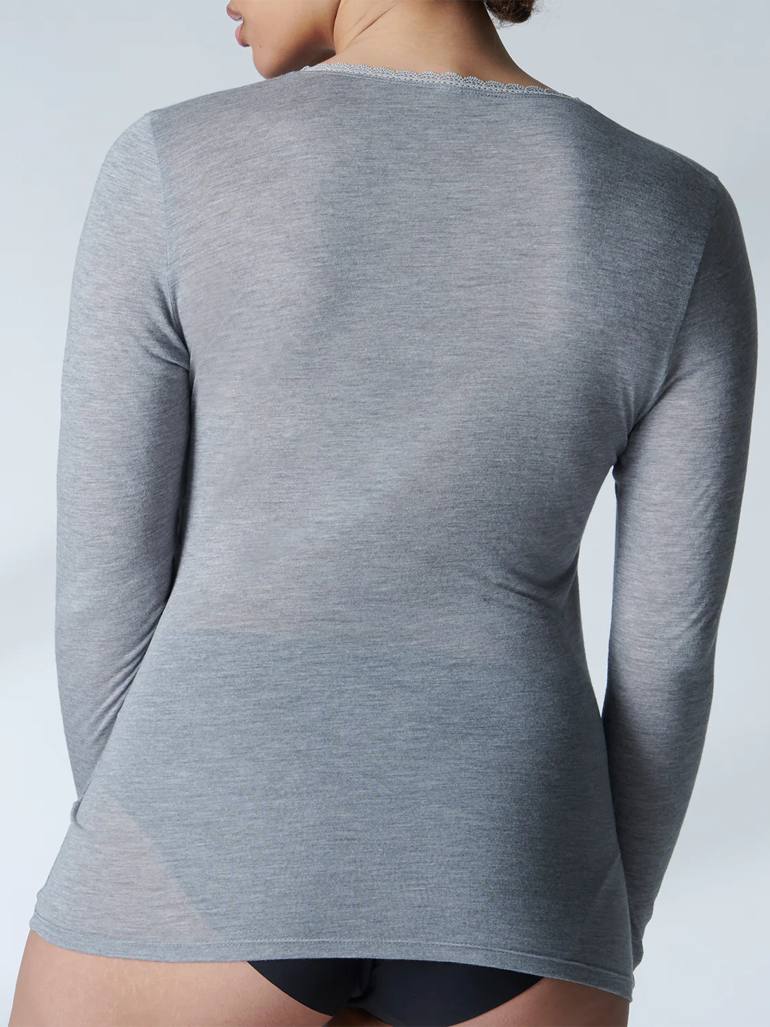 Long sleeves Top - Mottled grey - Image 10