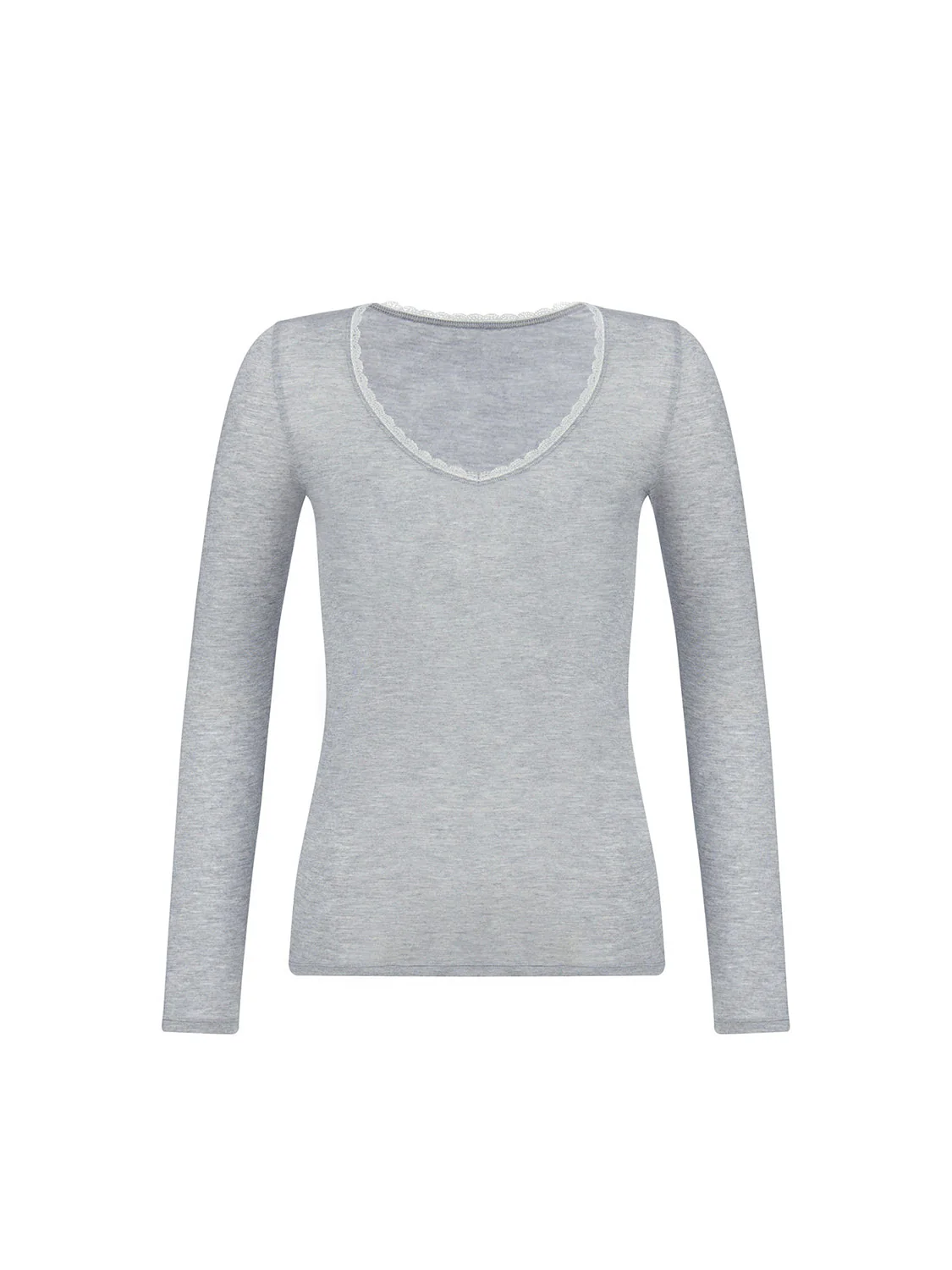 Long sleeves Top - Mottled grey - Image 11