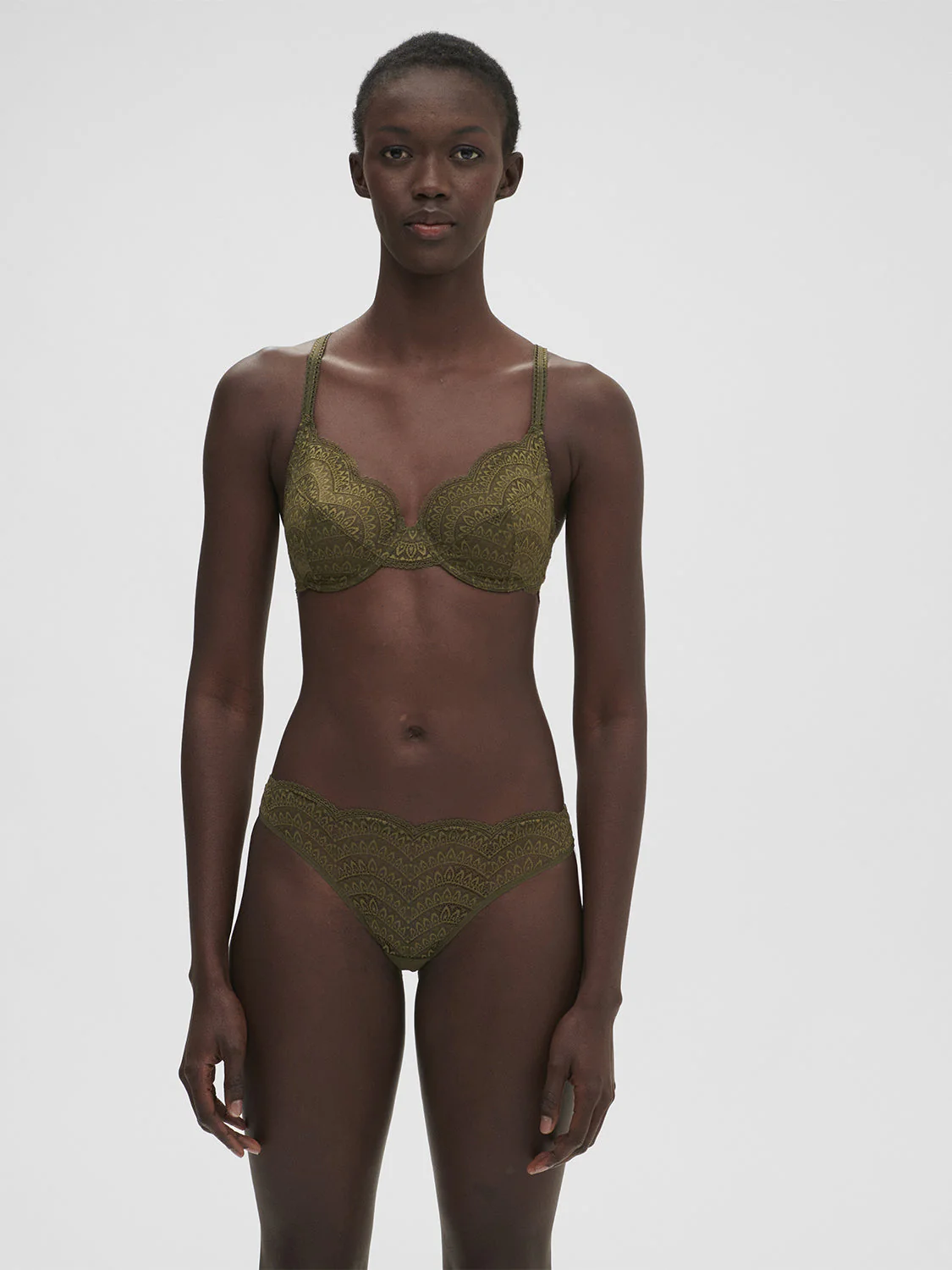 Moulded underwired bra - Adventure Green - Image 3