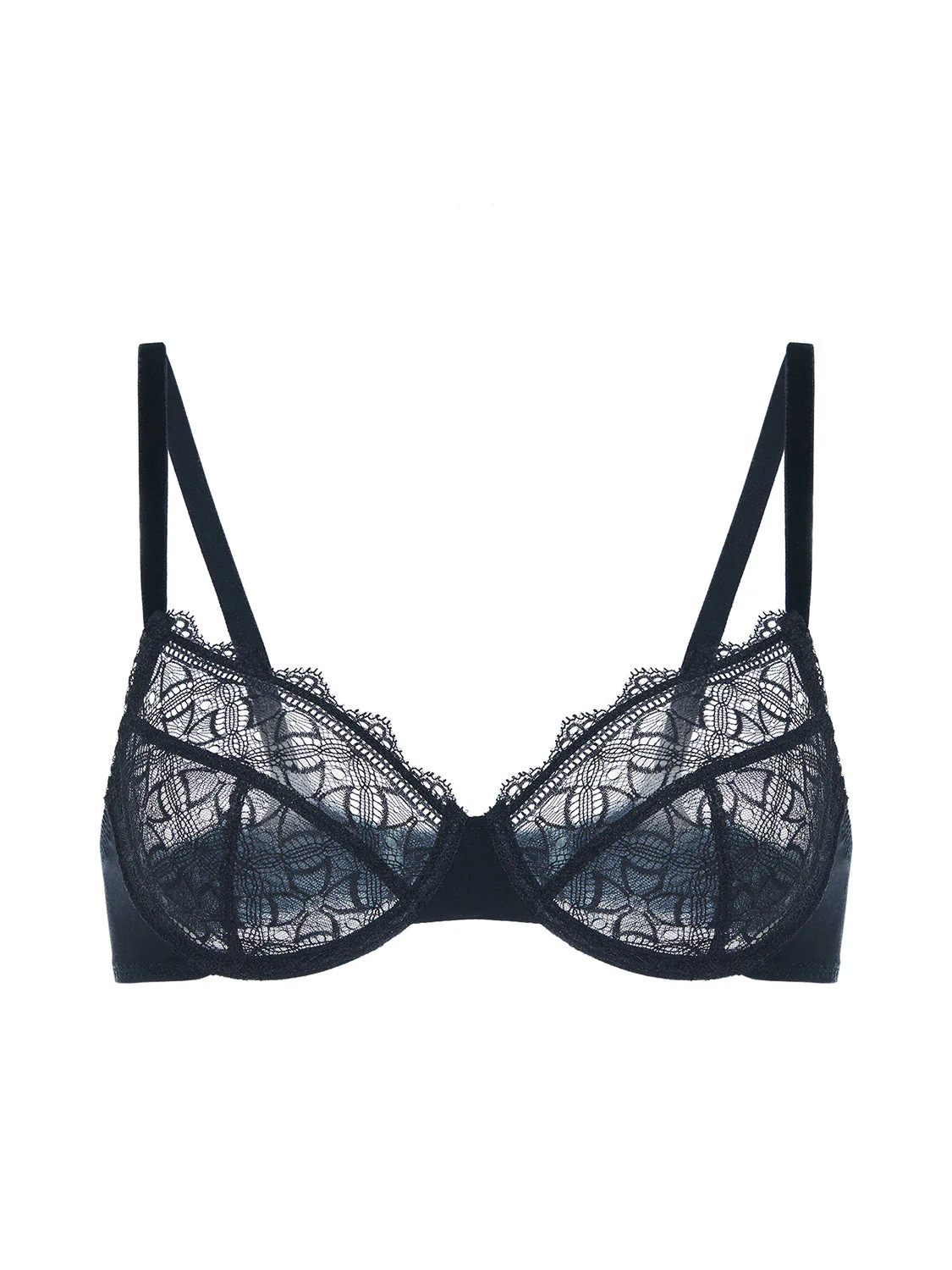 Moulded underwired bra - Black - Image 9