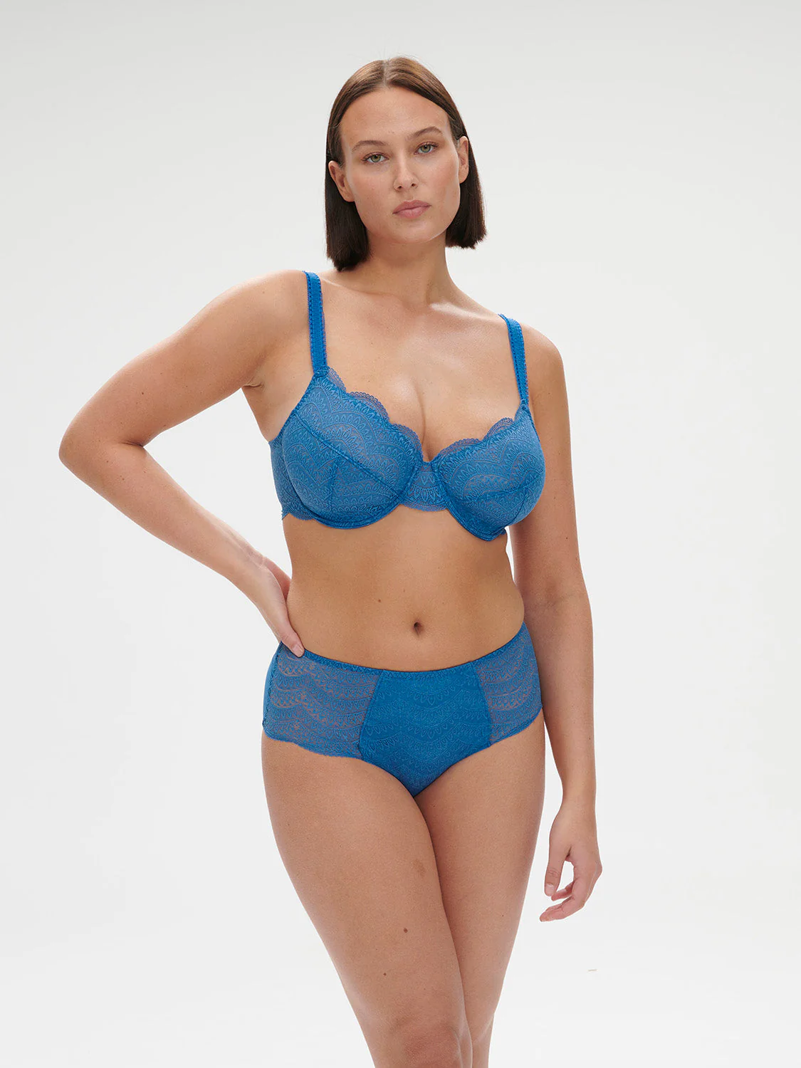 Moulded underwired bra - Myosotis Blue - Image 11