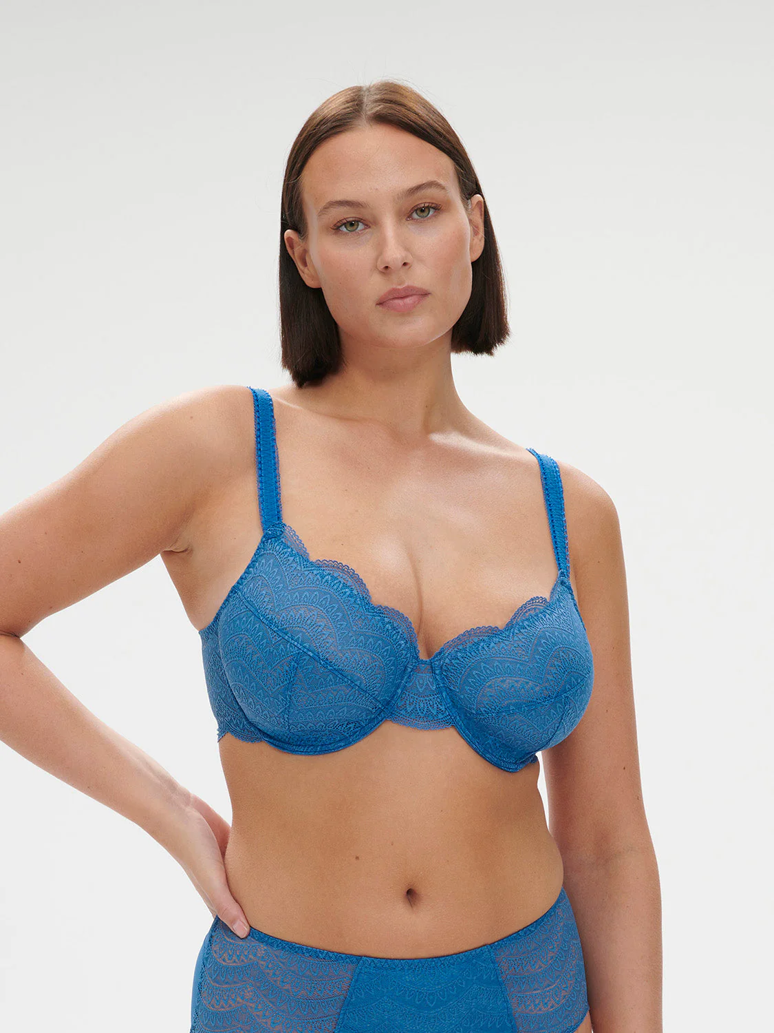 Moulded underwired bra - Myosotis Blue - Image 8
