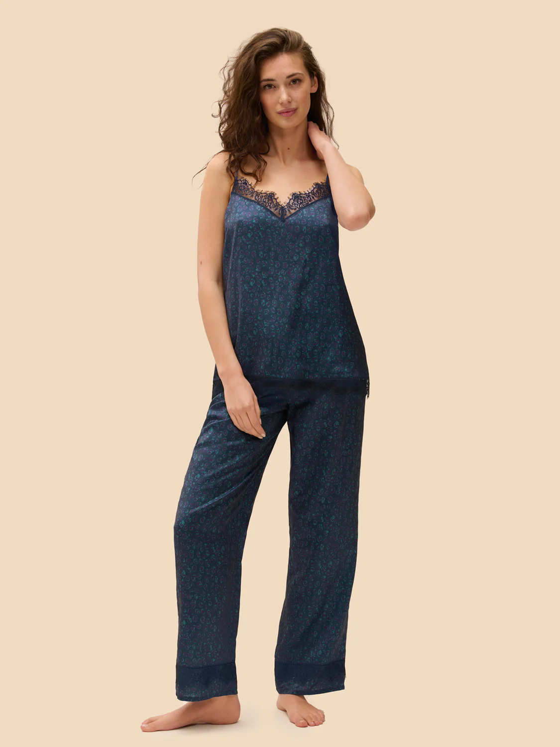 Night pants - Feline Blue - Image 4