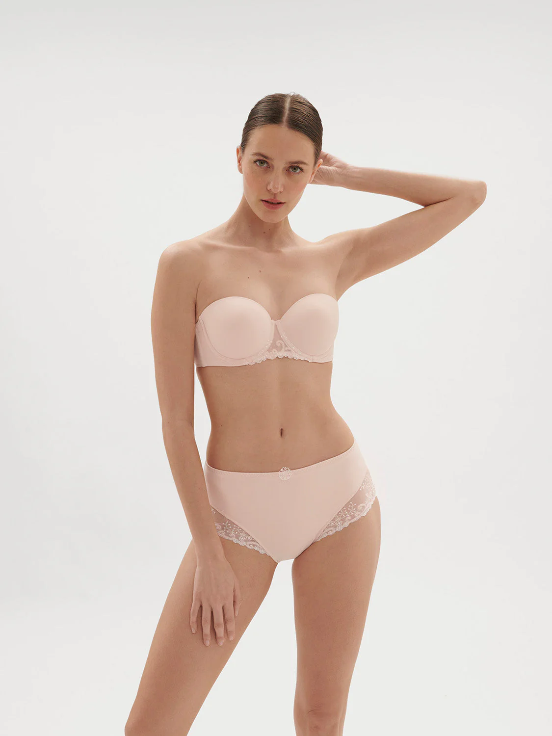 Non padded strapless bra, spacer 3D - Blush - Image 5