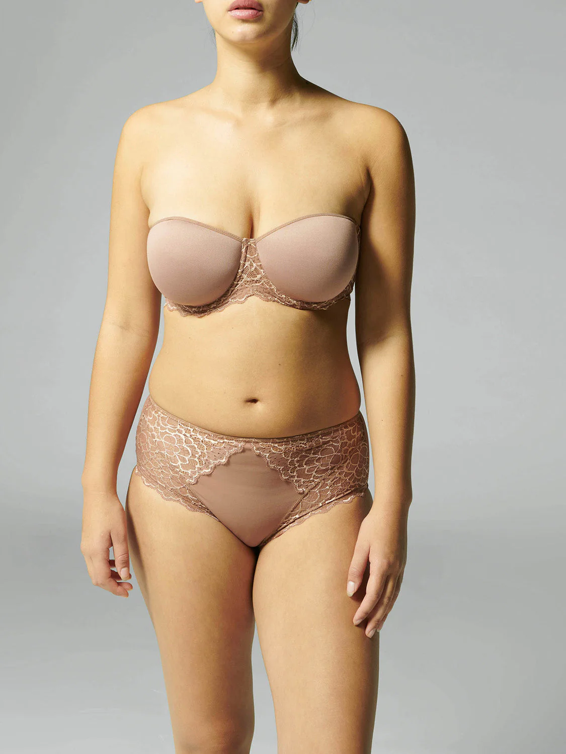 Non padded strapless bra, spacer 3D - Coco brown - Image 7