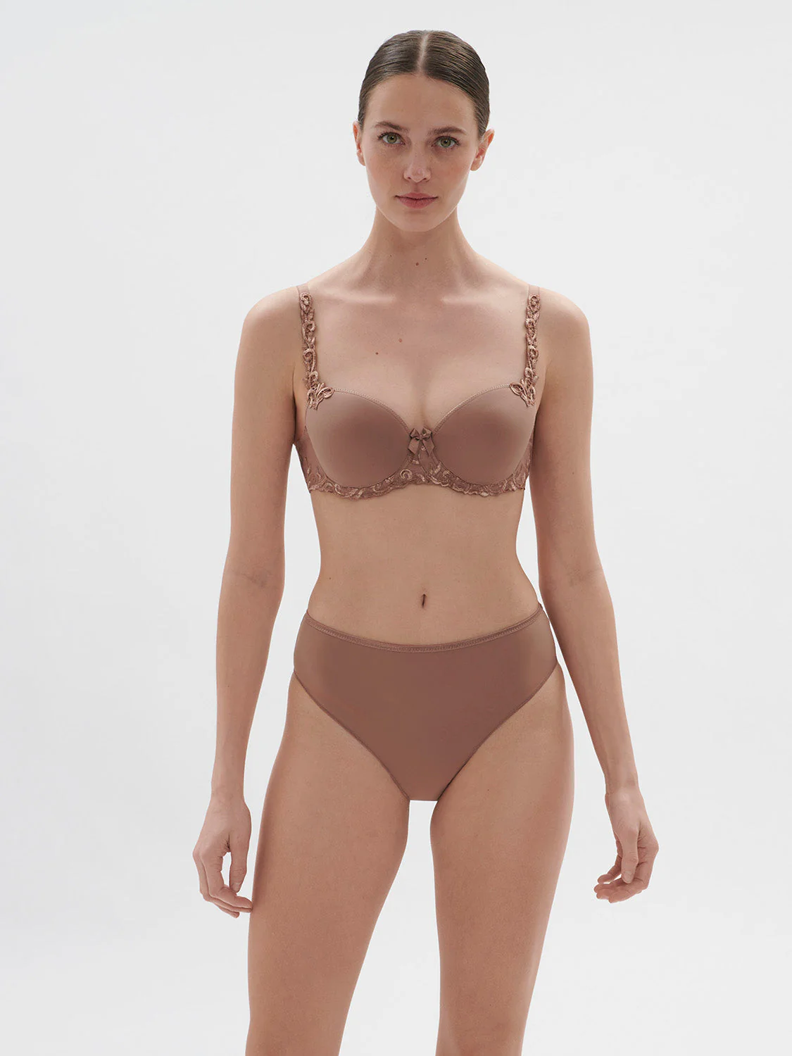 Padded half cup bra - Amaretto - Image 4