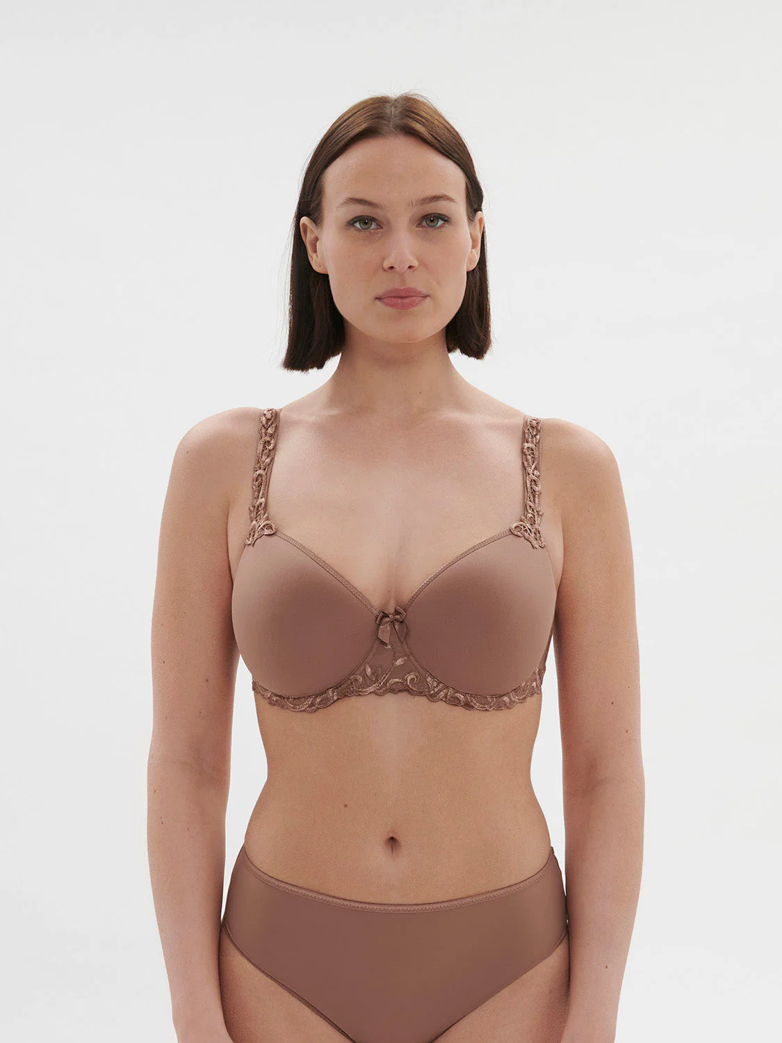 Padded half cup bra - Amaretto - Image 5