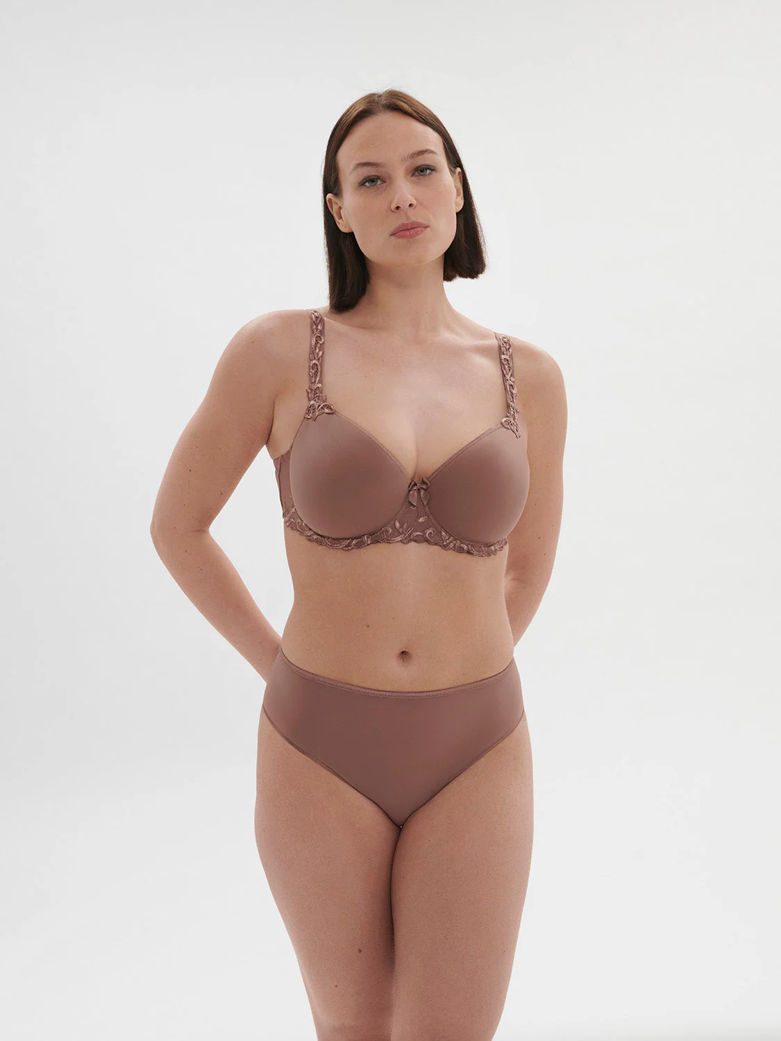 Padded half cup bra - Amaretto - Image 8